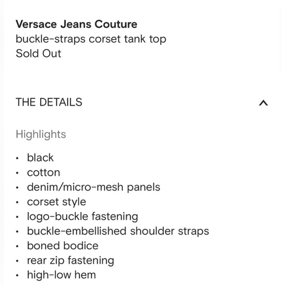 Versace Jeans Couture Buckle-strap corset tank - Picture 4 of 9